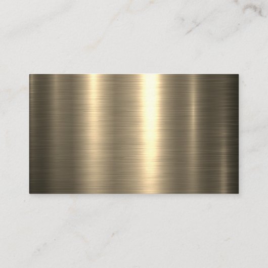 Real Estate Agent | Metallic Gold Metallic Shine Visitekaartje (Achterkant)