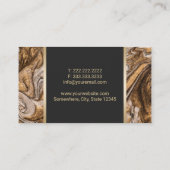 Real Estate Agent Modern Copper & Gold Marble Visitekaartje (Achterkant)