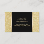 Real Estate Agent Modern Gold Glitter Realtor Visitekaartje (Achterkant)