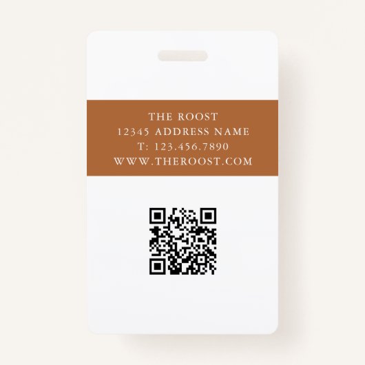 Real Estate Agent Modern Photo QR Code Logo Badge (Achterkant)