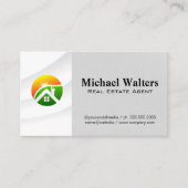 Real Estate Agent | Moderne Logo voor thuisstijl Visitekaartje (Voorkant)