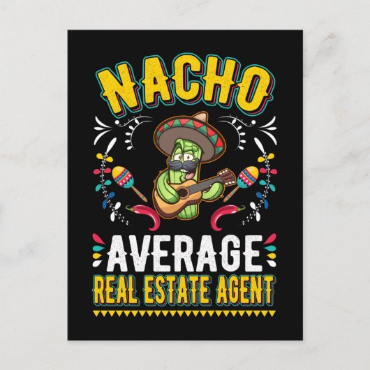 Real Estate Agent Nacho Broker Mexico Briefkaart (Voorkant)