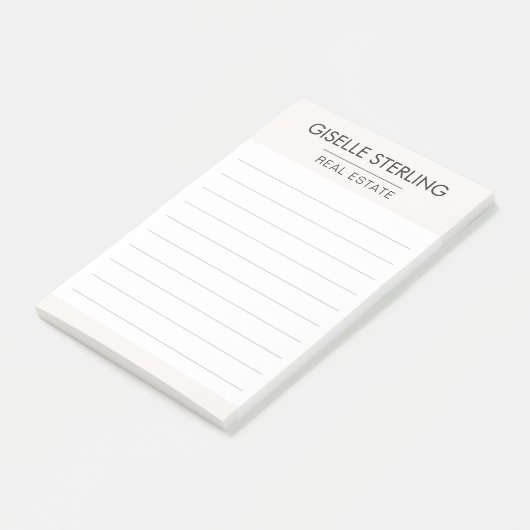 Real Estate Agent Neutral Professional Post-it® Notes (Schuin)