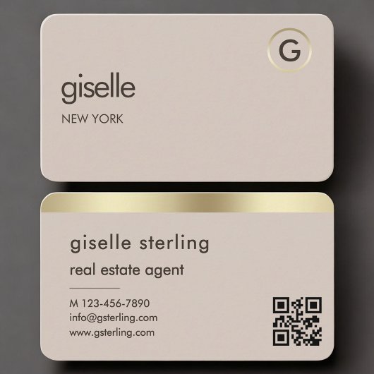 Real Estate Agent Neutral QR Code Visitekaartje