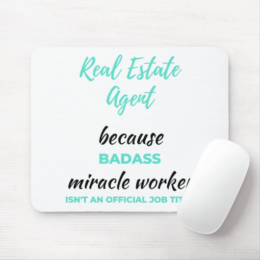 Real Estate Agent Omdat Badass Mirakelwerker 2 Muismat (Met muis)