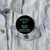 Real Estate Agent Omdat Badass Mirakelwerker Ronde Button 7,6 Cm (In situ)