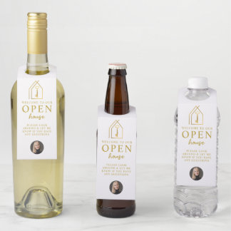 Real Estate Agent Open House Gold Key Flessenhanger