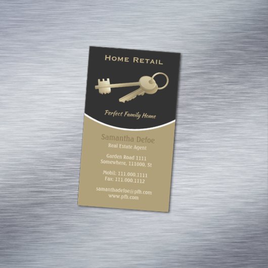 Real Estate Agent | Perfect gezinsleven Visitekaartje Magneet (Voorbeeld)