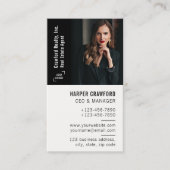 Real Estate Agent Photo Logo Simple Modern Realtor Visitekaartje (Voorkant)