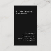 Real Estate Agent Photo QR Code Black and White Visitekaartje (Achterkant)