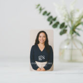 Real Estate Agent Photo QR Code Professional Visitekaartje (Staand voorkant)