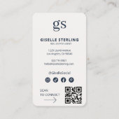 Real Estate Agent Photo QR Code Professional Visitekaartje (Achterkant)