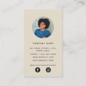 Real Estate Agent Photo Social Media Icons Visitekaartje (Achterkant)