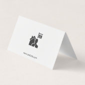 Real Estate Agent | Pictogram onroerendgoedgebouw Visitekaartje (Achterkant)