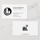 Real Estate Agent | Pictogram onroerendgoedgebouw Visitekaartje (Voorkant / Achterkant)