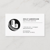 Real Estate Agent | Pictogram onroerendgoedgebouw Visitekaartje (Voorkant)