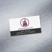 Real Estate Agent | Pictogram voor gebouwen Magnetisch Visitekaartje (Voorbeeld)