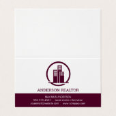 Real Estate Agent | Pictogram voor gebouwen Visitekaartje (Buitenkant ongevouwen)