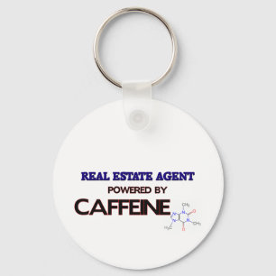 Real Estate Agent Powered by caffeine Sleutelhanger