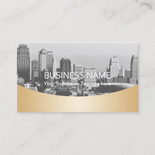 Real Estate Agent Professional Gold Metallic Visitekaartje (Voorkant)