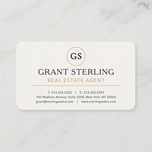 Real Estate Agent Professional Visitekaartje (Voorkant)