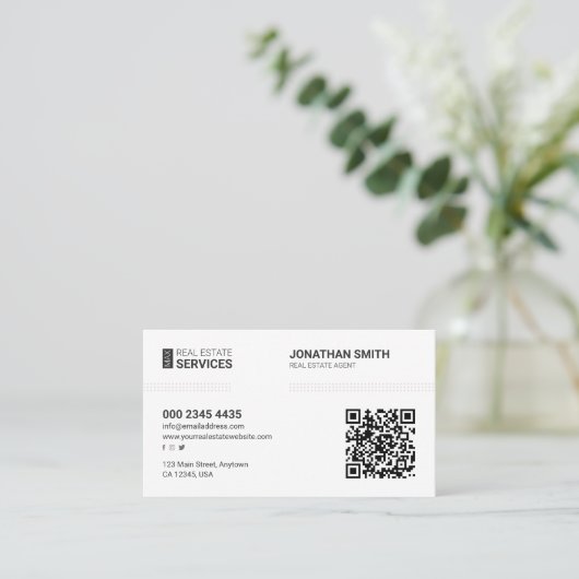 Real estate agent, Real estate company, Realtor Visitekaartje (Staand voorkant)