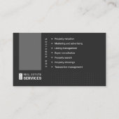 Real estate agent, Real estate company, Realtor Visitekaartje (Achterkant)