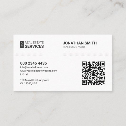 Real estate agent, Real estate company, Realtor Visitekaartje (Voorkant)