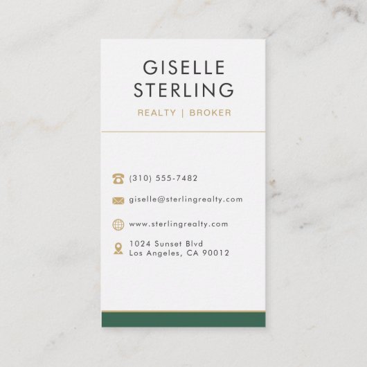 Real Estate Agent Realtor Broker  Visitekaartje (Achterkant)