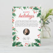 Real Estate Agent Realtor Christmas Happy Holidays Bedankkaart (Staand voorkant)