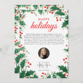 Real Estate Agent Realtor Christmas Happy Holidays Bedankkaart (Voorkant / Achterkant)