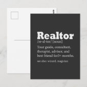 Real Estate Agent Realtor Funny Quote Briefkaart (Voorkant / Achterkant)