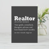 Real Estate Agent Realtor Funny Quote Card Kaart (Staand voorkant)