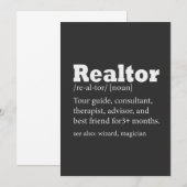 Real Estate Agent Realtor Funny Quote Card Kaart (Voorkant / Achterkant)