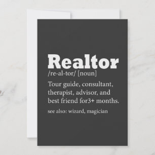 Real Estate Agent Realtor Funny Quote Card Kaart