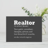 Real Estate Agent Realtor Funny Quote Card Kaart (Staand voorkant)