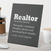 Real Estate Agent Realtor Funny Reclamebord Met Voetstuk (Insitu)
