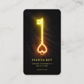 Real Estate Agent Realtor Ggloing Love Key Visitekaartje (Voorkant)