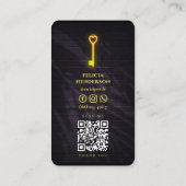 Real Estate Agent Realtor Ggloing Love Key Visitekaartje (Achterkant)