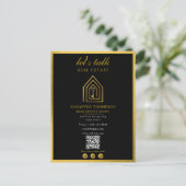 Real Estate Agent Realtor Gold Key Home Logo Feestdagenkaart (Staand voorkant)