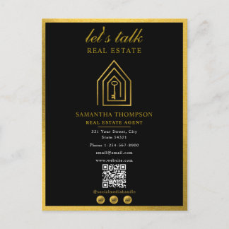 Real Estate Agent Realtor Gold Key Home Logo Feestdagenkaart