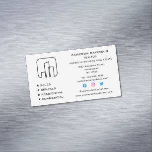 Real Estate Agent Realtor New Home Social Media Magnetisch Visitekaartje