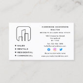 Real Estate Agent Realtor New Home Social Media Visitekaartje (Voorkant)