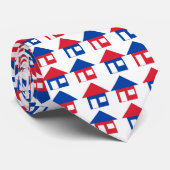 Real Estate Agent Realtor Red White Blue House Stropdas (Opgerold)