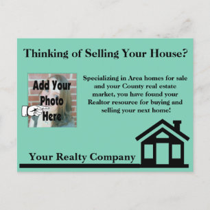 Real Estate Agent Realty Company Adverteren Postc Briefkaart
