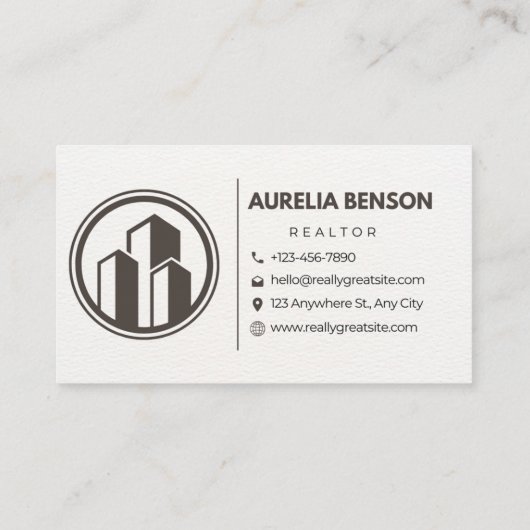 Real Estate Agent – Residential & Commercial Prope Visitekaartje (Achterkant)