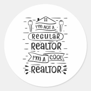 Real Estate Agent Ronde Sticker