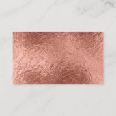 Real Estate Agent | Roos Gold Foil Textuur Visitekaartje (Achterkant)