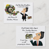Real Estate Agent Salesman Visitekaartje (Voorkant / Achterkant)