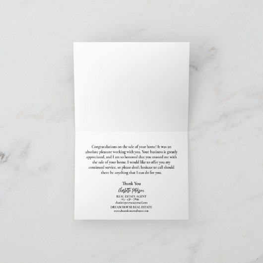 Real Estate Agent Seller Sluiten Bedankt (Binnen)